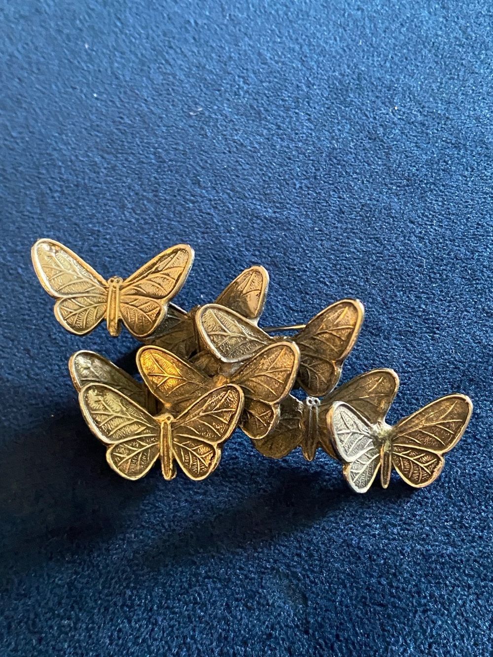 Danny Pollak Signed Butterfly Cluster Statement Brooch